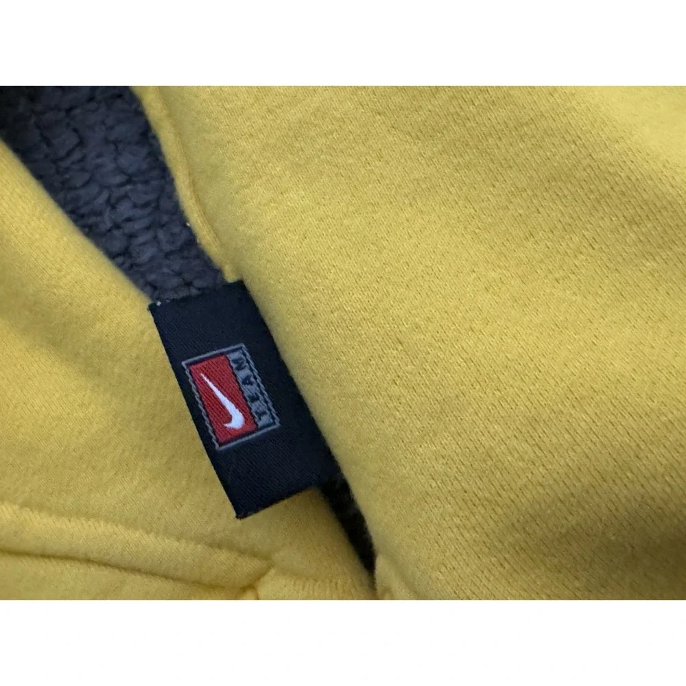 Vintage‎ Michigan University Nike Center Swoosh Yellow M Hoodie Y2k Shoulder Zip